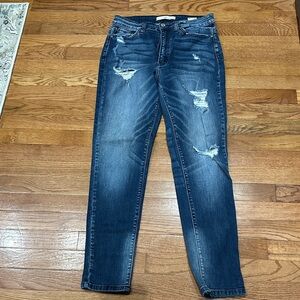 KanCan Dark Blue Distressed Skinny Jeans